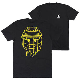 Hockey Short Sleeve T-Shirt - Have An Ice Day Smiley Face (Back Design)