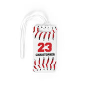 Baseball Bag/Luggage Tag - Personalized Big Number with Baseball