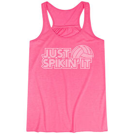 Volleyball Flowy Racerback Tank Top - Just Spikin' It