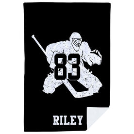 Hockey Premium Blanket - Personalized Goalie Player
