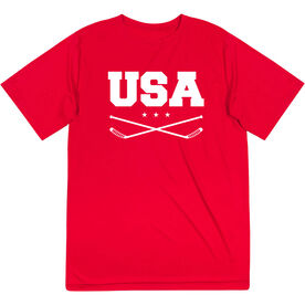 Hockey Short Sleeve Performance Tee - USA