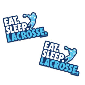 Guys Lacrosse Stickers - Eat Sleep Lacrosse (Set of 2)