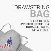 Baseball Drawstring Backpack - Baseball Stars and Stripes Player