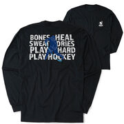 Hockey Tshirt Long Sleeve - Bones Heal Hockey (Back Design) 