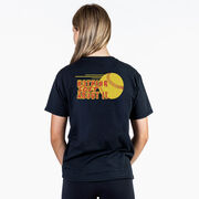 Softball Short Sleeve T-Shirt - Nothing Soft About It (Back Design)
