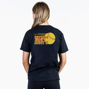 Softball Short Sleeve T-Shirt - Nothing Soft About It (Back Design)