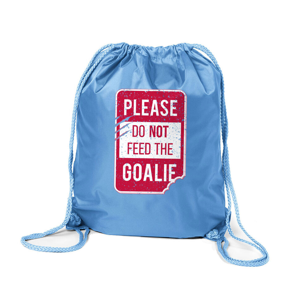 Hockey Drawstring Backpack - Don't Feed The Goalie