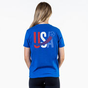 Soccer Short Sleeve T-Shirt - USA Patriotic (Back Design)