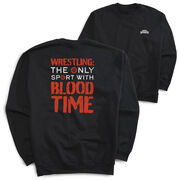 Wrestling Crewneck Sweatshirt - Blood Time (Back Design)