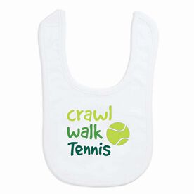 Tennis Baby Bib - Crawl Walk Tennis