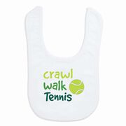 Tennis Baby Bib - Crawl Walk Tennis
