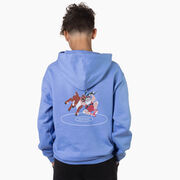 Wrestling Hooded Sweatshirt - Wrestling Reindeer (Back Design)