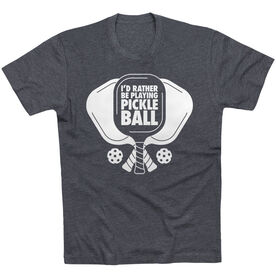 Pickleball Short Sleeve T-Shirt - I'd Rather Be Playing Pickleball