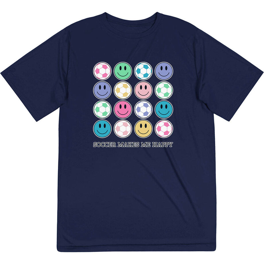 Soccer Short Sleeve Performance Tee - Soccer Makes Me Happy