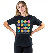 Softball Short Sleeve T-Shirt - Softball Makes Me Happy
