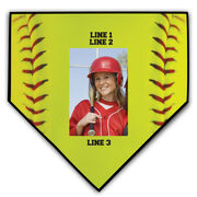Softball Home Plate Plaque - Vertical Photo