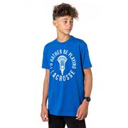 Guys Lacrosse Short Sleeve T-Shirt - I'd Rather Be Playing Lacrosse