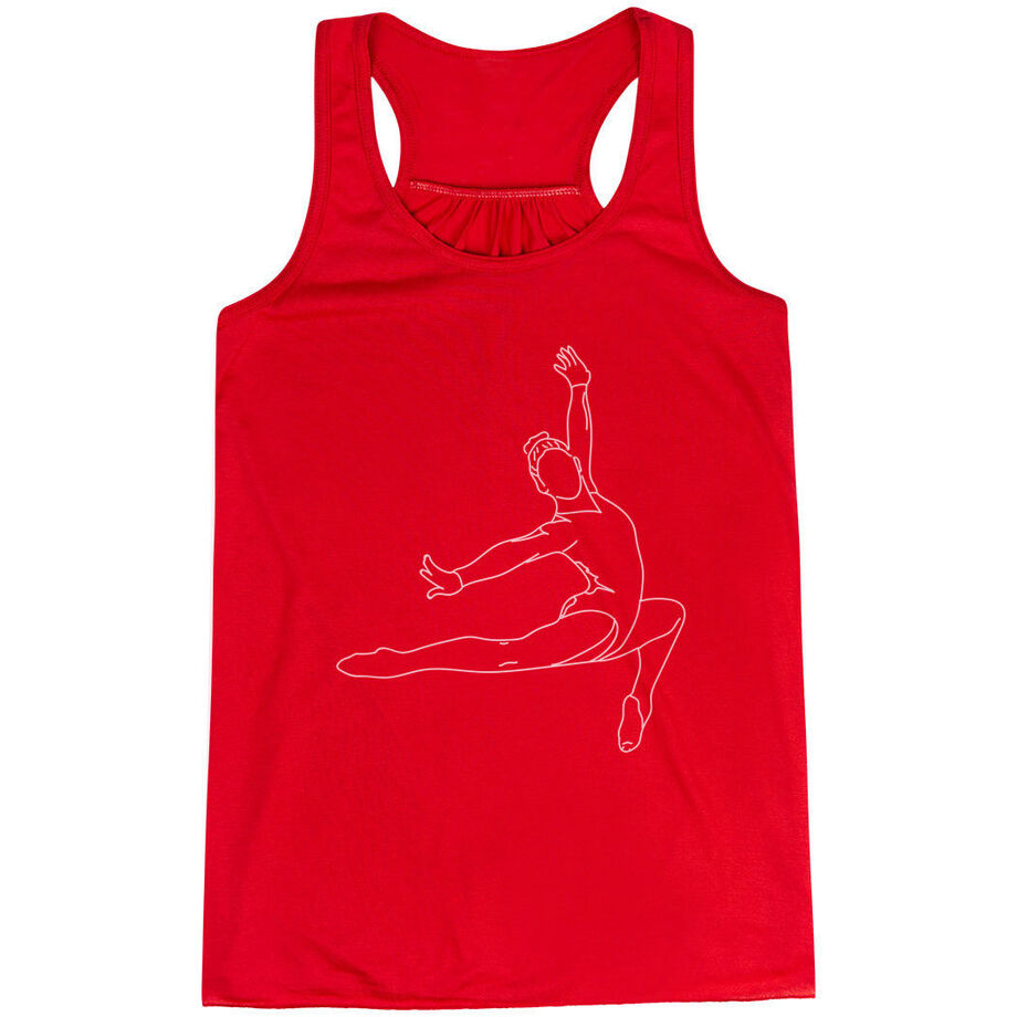 Gymnastics Flowy Racerback Tank Top - Gymnast Sketch