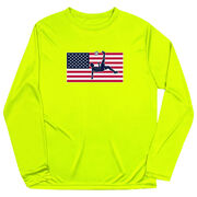 Soccer Long Sleeve Performance Tee - Patriotic Soccer