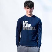 Wrestling Tshirt Long Sleeve - Eat. Sleep. Wrestle