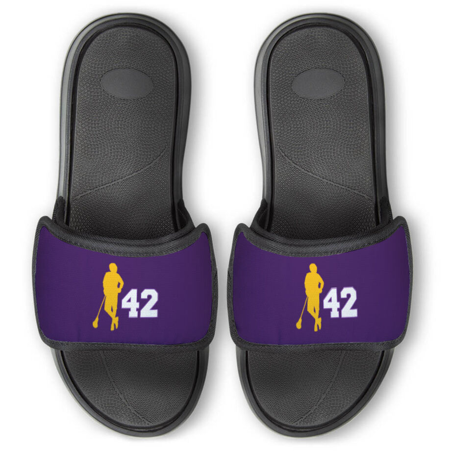 Guys Lacrosse Repwell&reg; Slide Sandals - Latitude Lax Player with Number