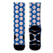 Baseball Graphic Flex Mid-Calf Socks - Pop Fly