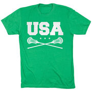 Guys Lacrosse Short Sleeve T-Shirt - USA