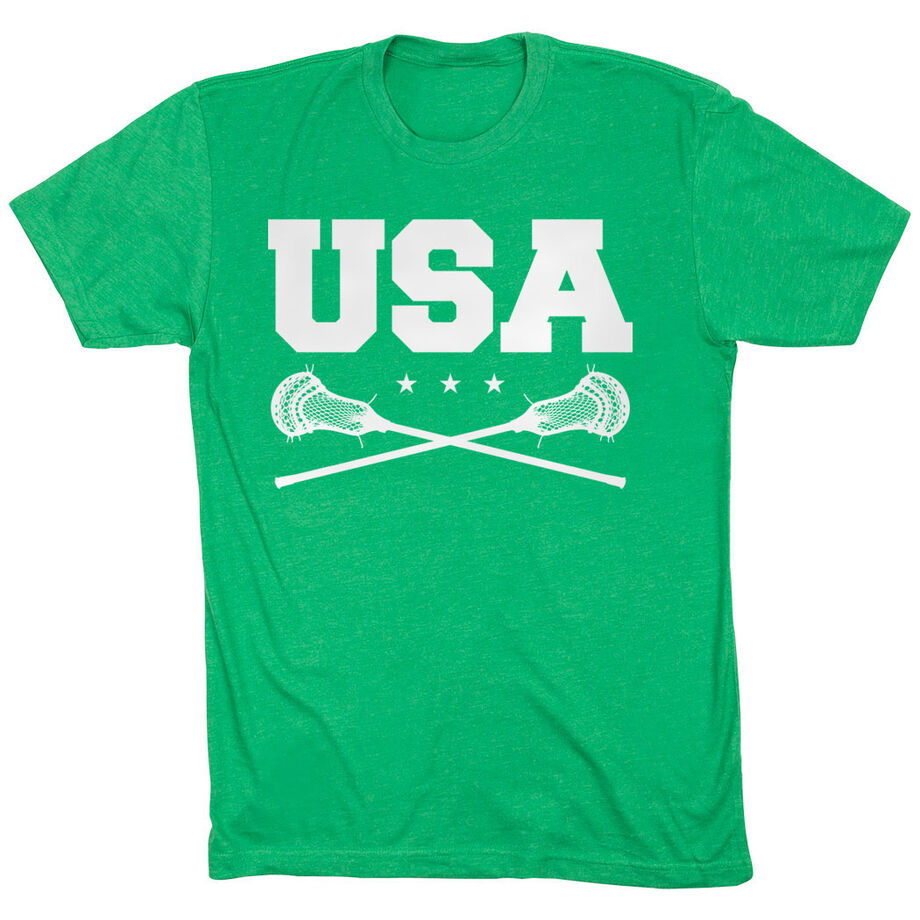 Guys Lacrosse Short Sleeve T-Shirt - USA