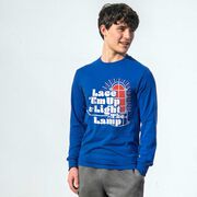 Hockey Tshirt Long Sleeve - Lace 'Em Up And Light The Lamp