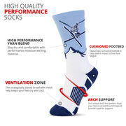 Skiing Woven Mid-Calf Socks - Mountain