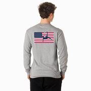 Soccer Tshirt Long Sleeve - Patriotic Soccer (Back Design)