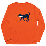 Baseball Long Sleeve Performance Tee - Navy Baseball Dog