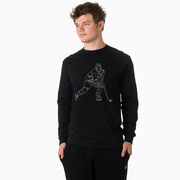 Hockey Tshirt Long Sleeve - Hockey Player Sketch