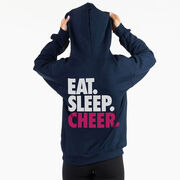 Cheerleading Hooded Sweatshirt - Eat Sleep Cheer (Back Design)