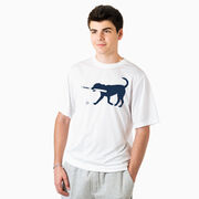 Baseball Short Sleeve Performance Tee - Navy Baseball Dog