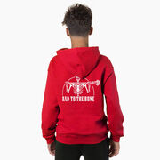 Guys Lacrosse Hooded Sweatshirt - Bad To The Bone (Back Design)