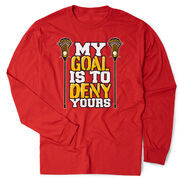 Guys Lacrosse Tshirt Long Sleeve - My Goal