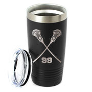 Guys Lacrosse 20 oz. Double Insulated Tumbler - Personalized Crossed Sticks