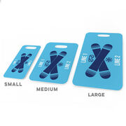 Snowboarding Bag/Luggage Tag - Personalized Text with Crossed Boards