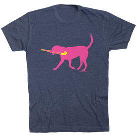 Field Hockey Tshirt Short Sleeve Fetch the Field Hockey Dog