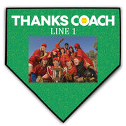 Softball Home Plate Plaque - Thank You Coach Photo Autograph
