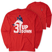 Baseball Tshirt Long Sleeve - 3 Up 3 Down  (Back Design)