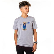Guys Lacrosse Short Sleeve T-Shirt - Laxer the Lacrosse Dog