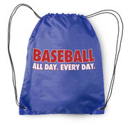 Baseball Drawstring Backpack - Baseball All Day Everyday