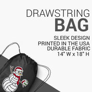 Volleyball Drawstring Backpack - Serving Holiday Cheer
