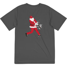 Baseball Short Sleeve Performance Tee - Home Run Santa