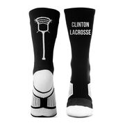 Custom Lacrosse Woven Mid-Calf Socks - Logo