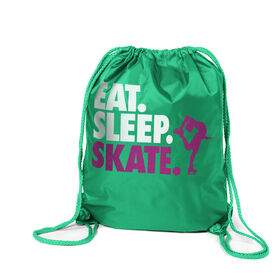 Figure Skating Drawstring Backpack Eat. Sleep. Skate.