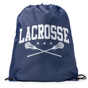 Lacrosse Crossed Sticks Drawstring Backpack