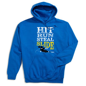 Softball Hooded Sweatshirt - Hit Run Steal Slide
